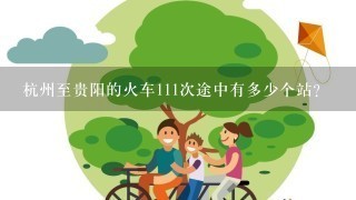 杭州至贵阳的火车111次途中有多少个站？