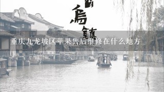 重庆九龙坡区苹果售后维修在什么地方