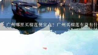 广州哪里买榴莲便宜点？广州买榴莲有没有什么好地方？