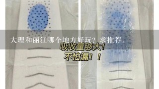 大理和丽江哪个地方好玩？求推荐。