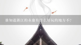 谁知道浙江的永康有什么好玩的地方不？