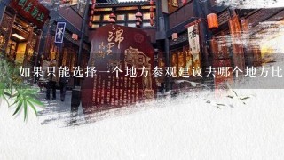 如果只能选择一个地方参观建议去哪个地方比较好呢