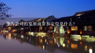 华为公司的发展前景和定位是什么