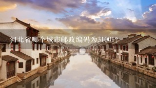 河北省哪个城市邮政编码为31001?